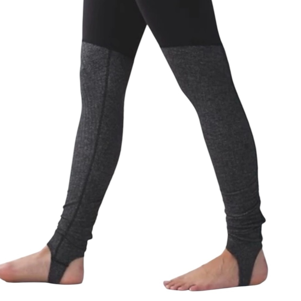 LULULEMON Stirrup Herringbone Naval Blue / Heathered Naval Blue Pants Size 2 - Picture 2 of 9